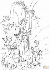 Coloring Communion Pages Boy Printable Drawing sketch template