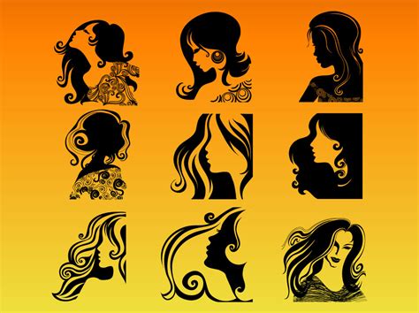 Woman Profile Silhouettes Vector Art And Graphics