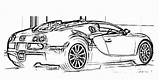 Bugatti Veyron Chiron Colouring sketch template