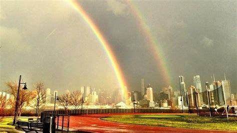 double rainbow captured   york city  jersey newsday