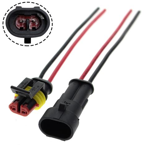waterproof electrical wire connector plug cable superseal amptyco  pin  ebay
