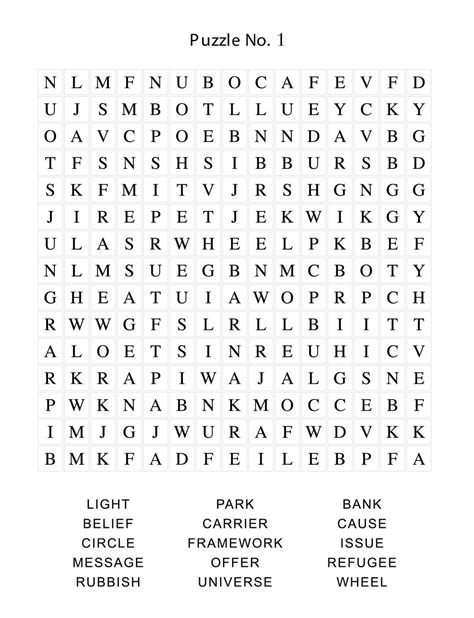 printable word search puzzles  solutions     instant
