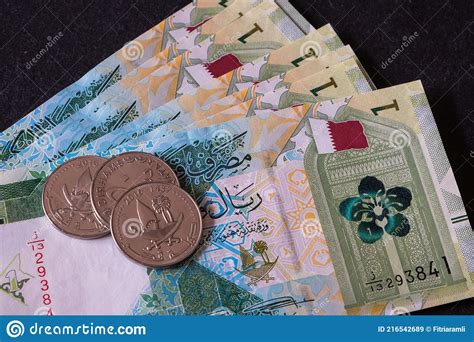 qatari riyal banknote stock image image  arab debt
