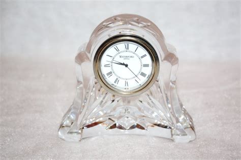 waterford crystal small table clock abbey  queenieseclectic