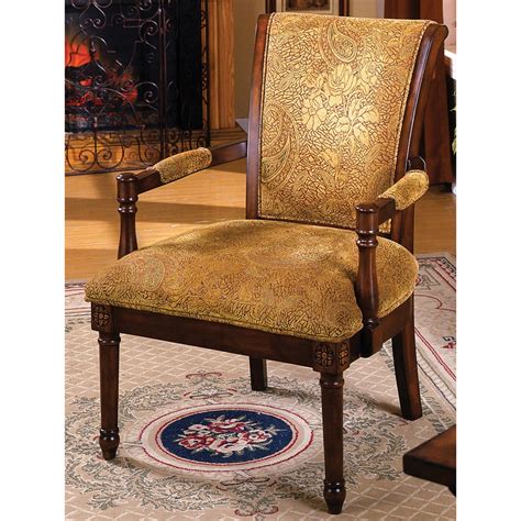 furniture  america stockton vintage antique oak accent chair  lowescom