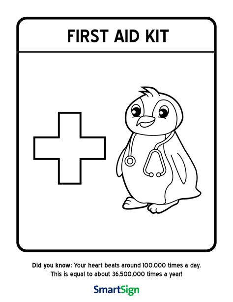 safety coloring printable  kids  aid kit picslearning