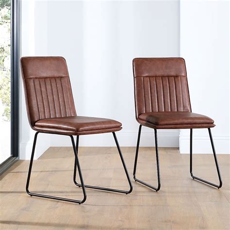 flint tan leather dining chair black leg furniture  choice