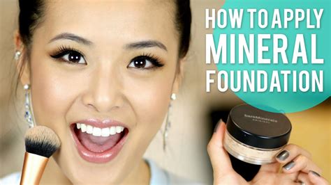 how to apply mineral foundation bareminerals youtube