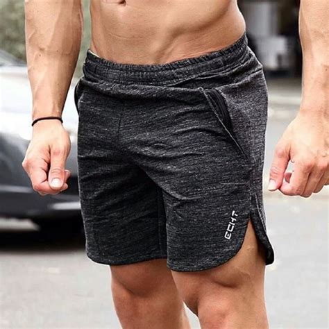 summer running shorts men fitness crossfit gym shorts cotton sport