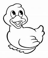 Cartoon Duck Clipart Ducks Clip Coloring Baby Library Kids sketch template