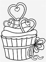 Cupcake Outline Drawing Cupcakes Coloring Clipart Line Birthday Pages Cute Cake Heart Cliparts Clip Drawings Valentine Cup Fancy Draw Pngkey sketch template