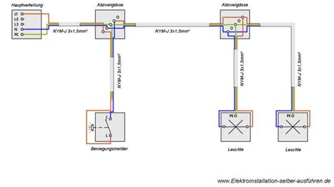 schaltplan wechselschalter und bewegungsmelder wiring diagram