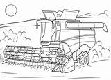 Combine Coloring Harvester Pages Print sketch template
