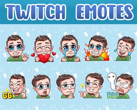 drawing illustration gaming emotes pack cute emojis custom twitch