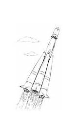 Falcon Rocket sketch template