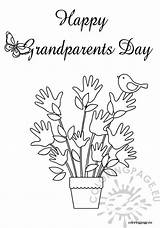 Grandparents Coloring Happy Pages Sheets Sheet Printable Clipart Grandparent Kids Cards Activities Hippie Color Friends Special National Preschool Grandma Print sketch template