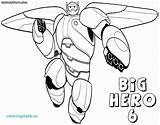 Coloring Baymax Pages Big Hero Getcolorings Getdrawings sketch template