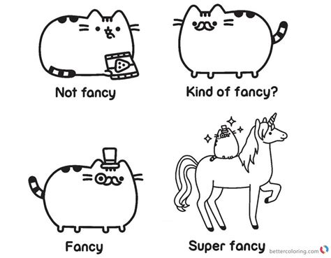 pusheen coloring pages guide   fancy  printable coloring pages