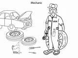 Mechanic Coloring Pages Colouring Occupation Clipart Kids Activities Car Cliparts Print Getdrawings Colorings Library Popular sketch template