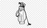 Golf Bag Drawing Club Clip Clubs Clipart Flask sketch template