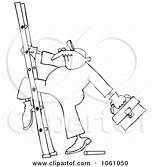 Coloring Worker Ladder Stuck Leg Outline Illustration His Djart Royalty Clip Vector Clipart 2021 sketch template