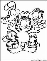 Garfield Coloring Pages Friends Printable Copy Color Avery Print Colouring Fun Kids sketch template