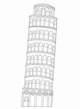 Torre Pisa Inclinada Descripción sketch template