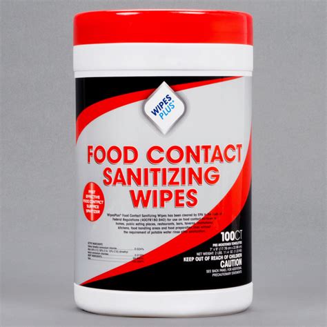 wipesplus food contact sanitizing wipes canister