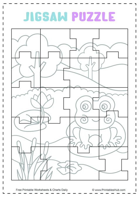 printable jigsaw puzzles  kids  blank template