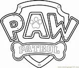 Patrol Paw Coloring Pages Badge Badges Getdrawings sketch template