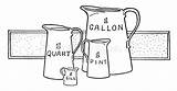 Pint Quart Gill Liquids Units Illustrationer Kvast Vektorer sketch template