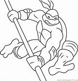 Donatello Coloring Ninja Turtles Mutant Coloringpages101 sketch template