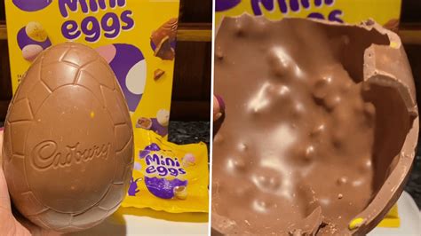 cadbury has released an easter egg with mini eggs embedded in the shell