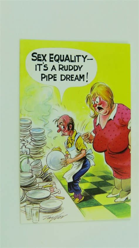 vintage bamforth comic postcard fat wife big boobs gender pay gap sex