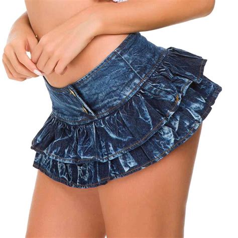 low waist hot sexy denim micro mini skirts kawaii korean pleated jeans