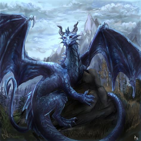dragonsfaerieselvestheunseen  blue dragon