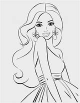 Coloring Barbie Pages Birthday Getcolorings sketch template