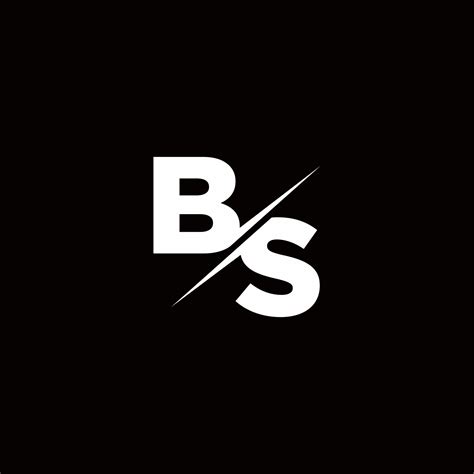 bs logo letter monogram slash  modern logo designs template  vector art  vecteezy