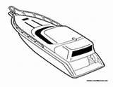 Boat Speed Coloring Pages Boats Fast Speedboat Yacht Transportation Colormegood sketch template