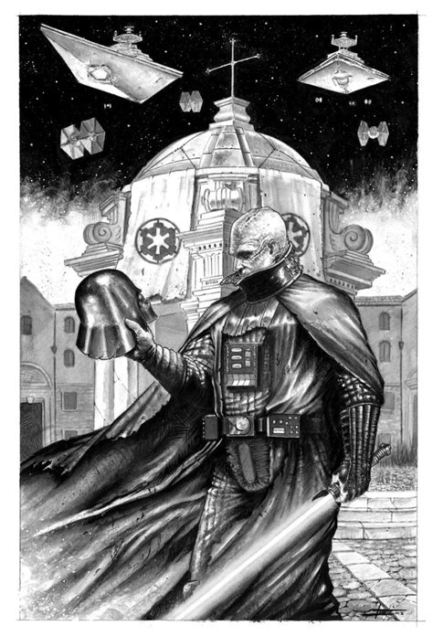 Darth Vader Unmasked By Lucastrati Star Wars Art Darth