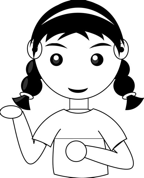 Free Girl Clipart Black And White