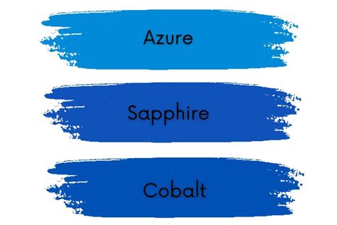 azure  sapphire  cobalt blue colors compared howthingscomparecom