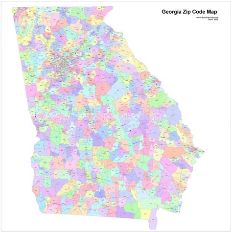 georgia zip code maps  georgia zip code maps pertaining