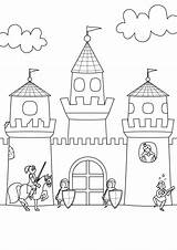 Ritterburg Ausmalbild Ritter Ausmalen Kostenlos Ausdrucken Burg Malvorlage Malvorlagen Prinzessin sketch template