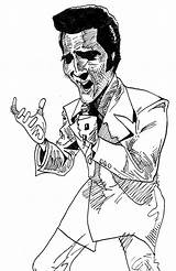 Elvis Presley Drawing Getdrawings Cartoon sketch template