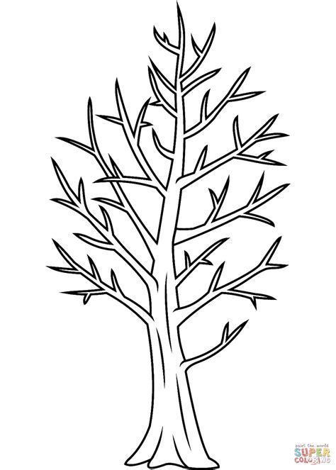 dead tree coloring page tree  colouring pages  kids mocomi