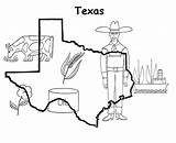 Coloring Texas Pages State Symbols Map Longhorn Popular Coloringhome Comments sketch template