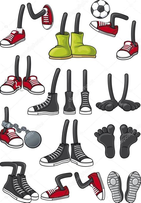 Cartoon Feet Collection — Stock Vector © Scribbles Toons