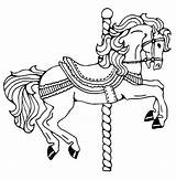 Coloring Pages Carousel Horse Sketch Horses Printable Rearing Template Color Carrusel Dala Swedish Print Jockey War Getcolorings Caballo Dibujos Cute sketch template