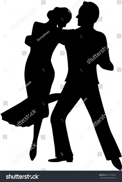 Dancing Couple Silhouette Vector Stock Vector 501104647